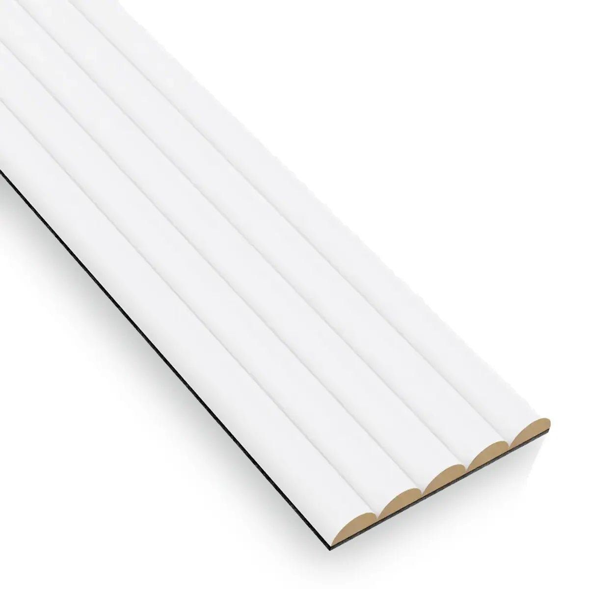 MDF Fluted Wall Panels - White Matt on white background DecorMania.eu
