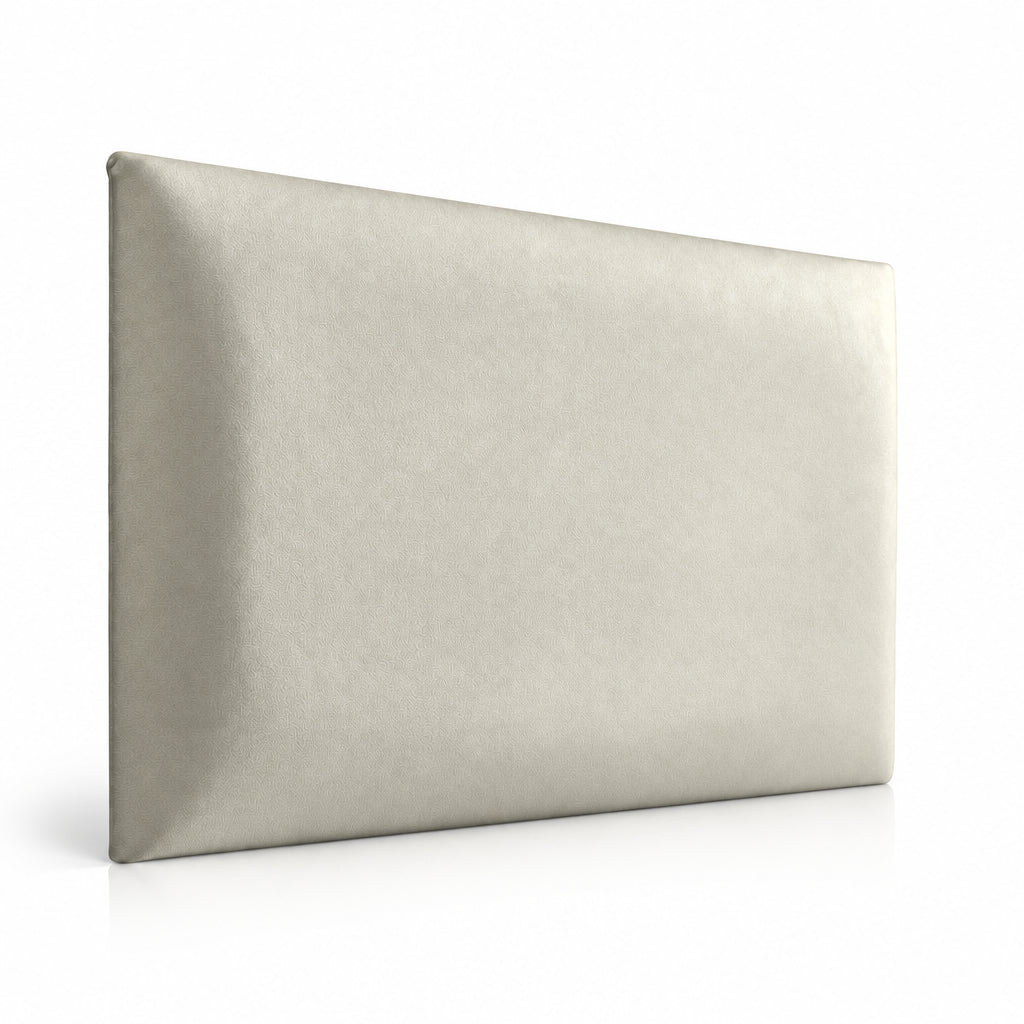 Upholstered padded wall panel 60 x 30 cm in Warm Ivory