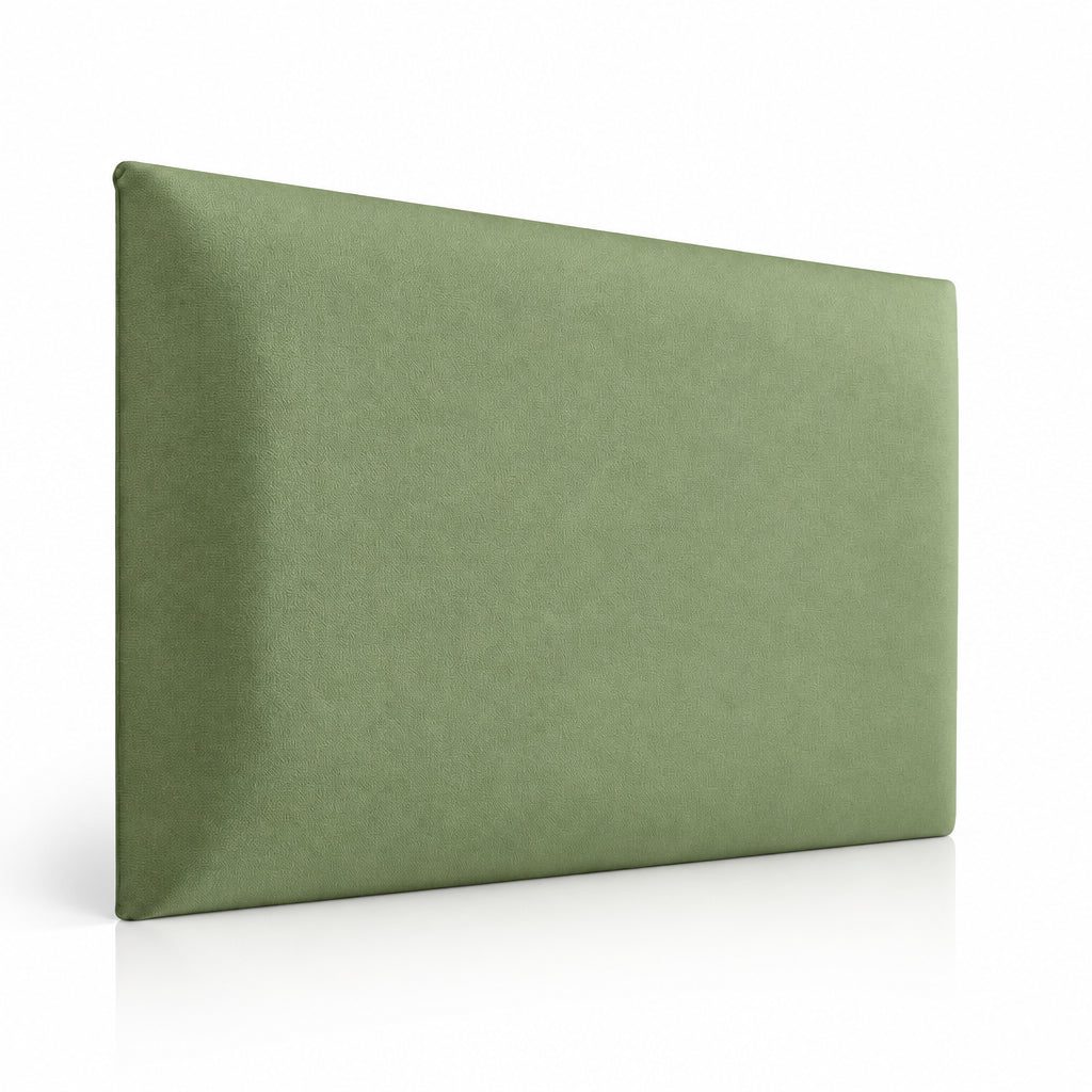 Upholstered padded wall panel 60 x 30 cm in Sage Green