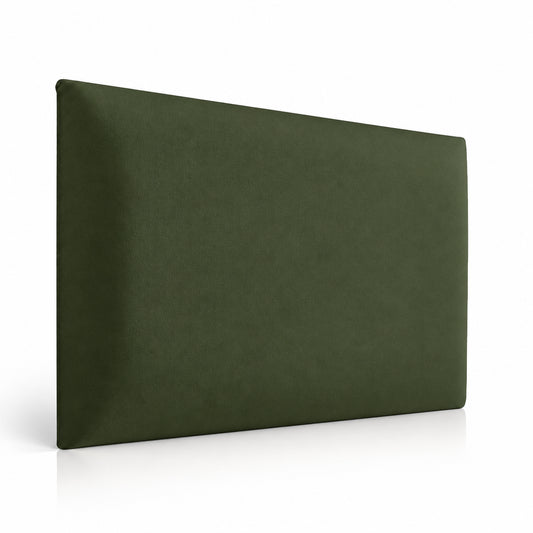 Upholstered padded wall panel 60 x 30 cm in Olive Green