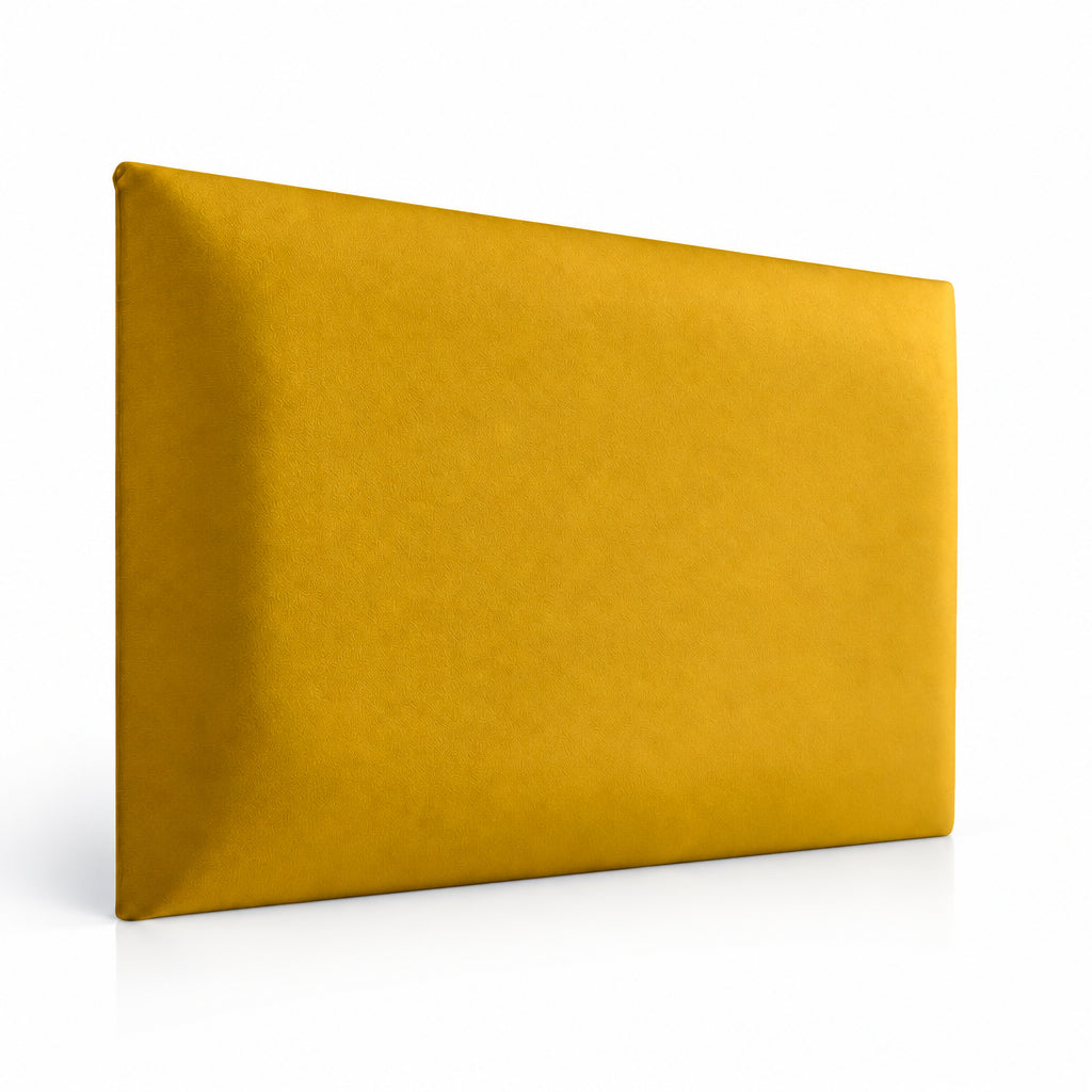 Upholstered padded wall panel 60 x 30 cm in Ochre