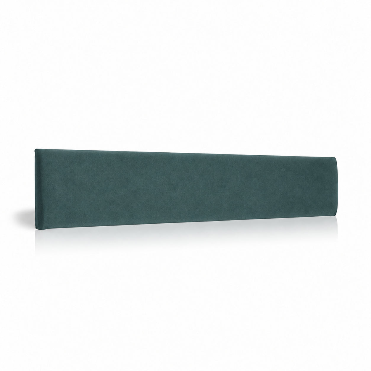 Muted Teal upholstered padded wall panel, 90 x 15 cm, shown at a slight angle on a white background