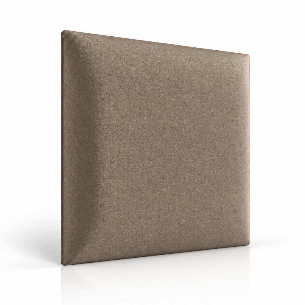 Taupe upholstered wall panel 60 x 60 cm