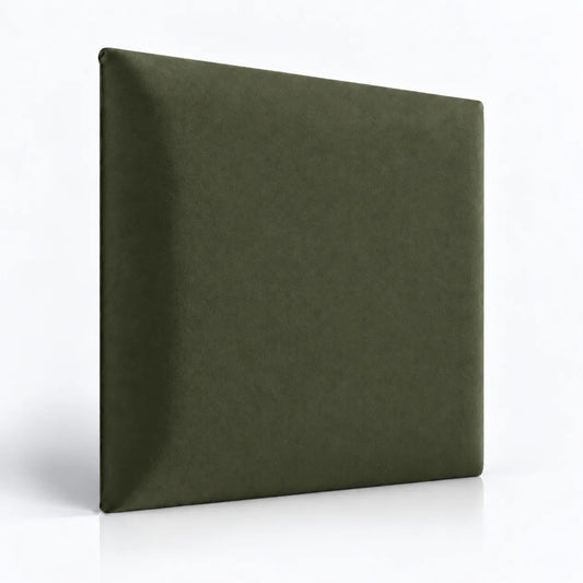 Olive Green upholstered wall panel 60 x 60 cm