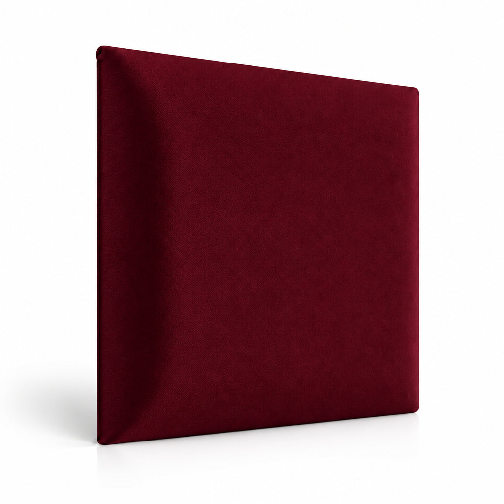 Burgundy upholstered wall panel 60 x 60 cm