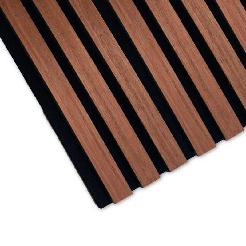 Mahogany texture closeup on white background Acoustic Wood Slat Wall Panel DecorMania.eu