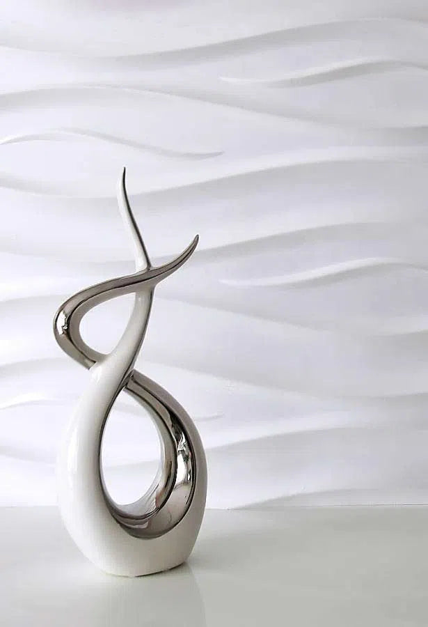 OCEAN Polystyrene Wall Art – 3D Decorative Panels used as white colour texture background DecorMania.eu