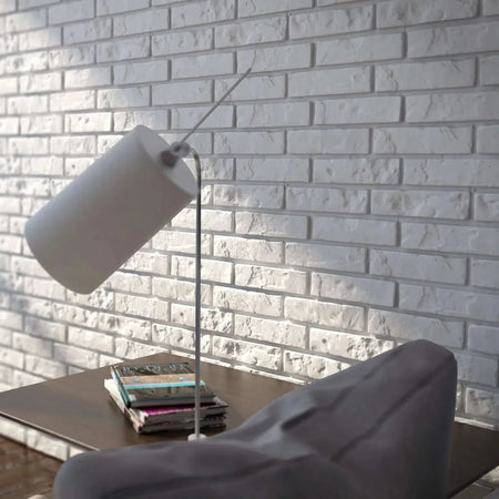 OLD BRICK Polystyrene Wall Art – 3D Decorative Panels in white colour  interior DecorMania.eu