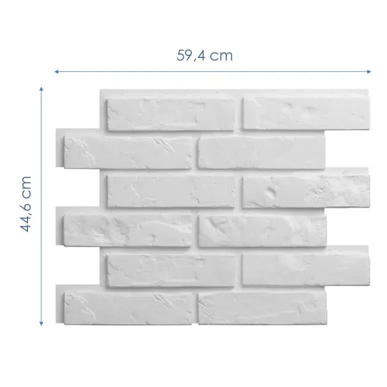 OLD BRICK Polystyrene Wall Art – 3D Decorative Panels on white background with measurements DecorMania.eu