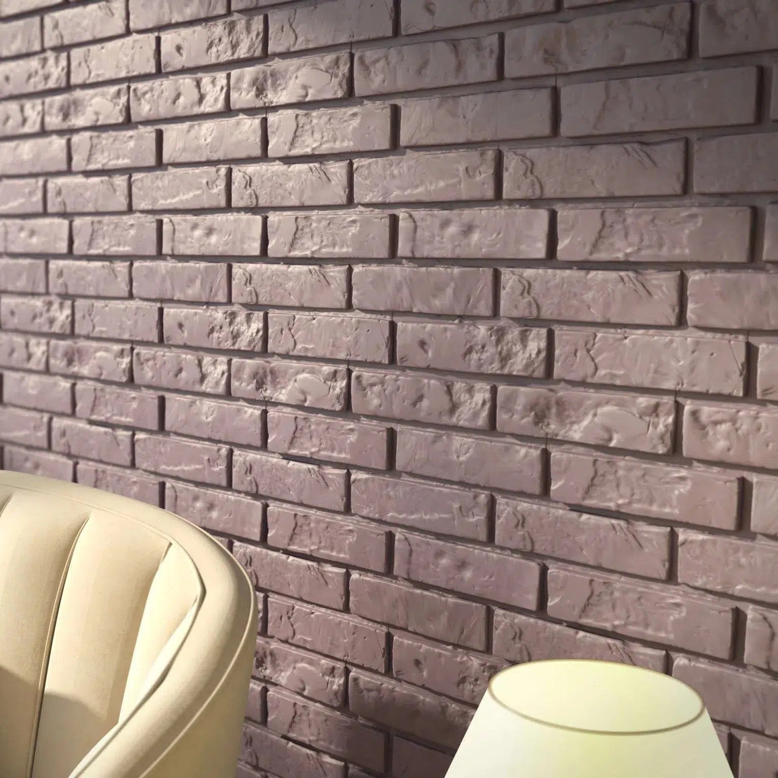 OLD BRICK Polystyrene Wall Art – 3D Decorative Panels purple colour DecorMania.eu