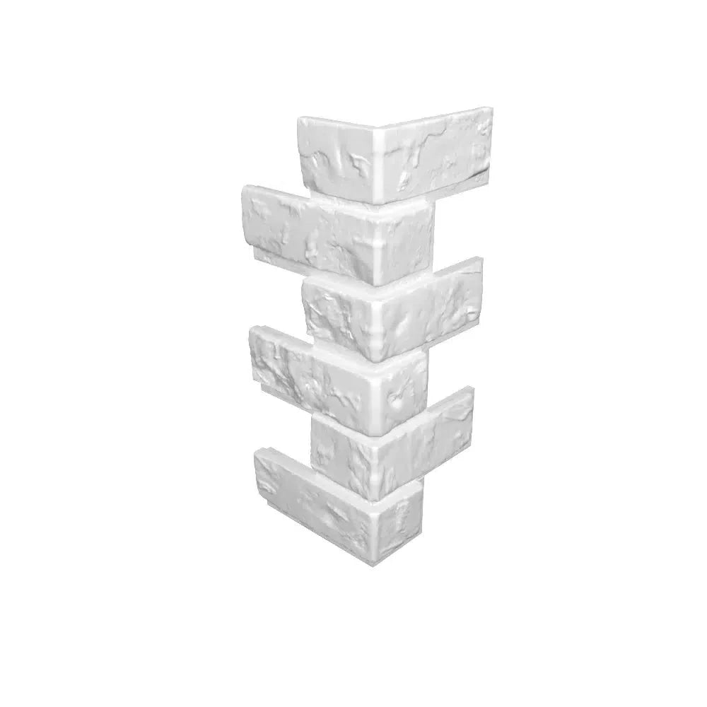 OLD BRICK Polystyrene Wall Art – 3D Decorative Panels corner piece on white background DecorMania.eu