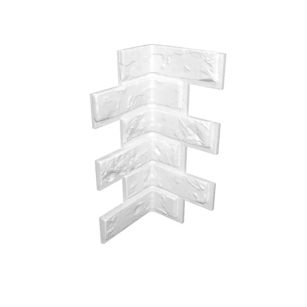 OLD BRICK Polystyrene Wall Art – 3D Decorative Panels corner piece on white background DecorMania.eu