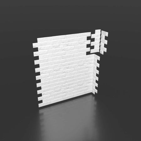 OLD BRICK Polystyrene Wall Art – 3D Decorative Panels on grey background DecorMania.eu