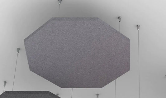 Octa AIR Acoustic Suspended Ceiling Panel grey on grey background Decormania.eu