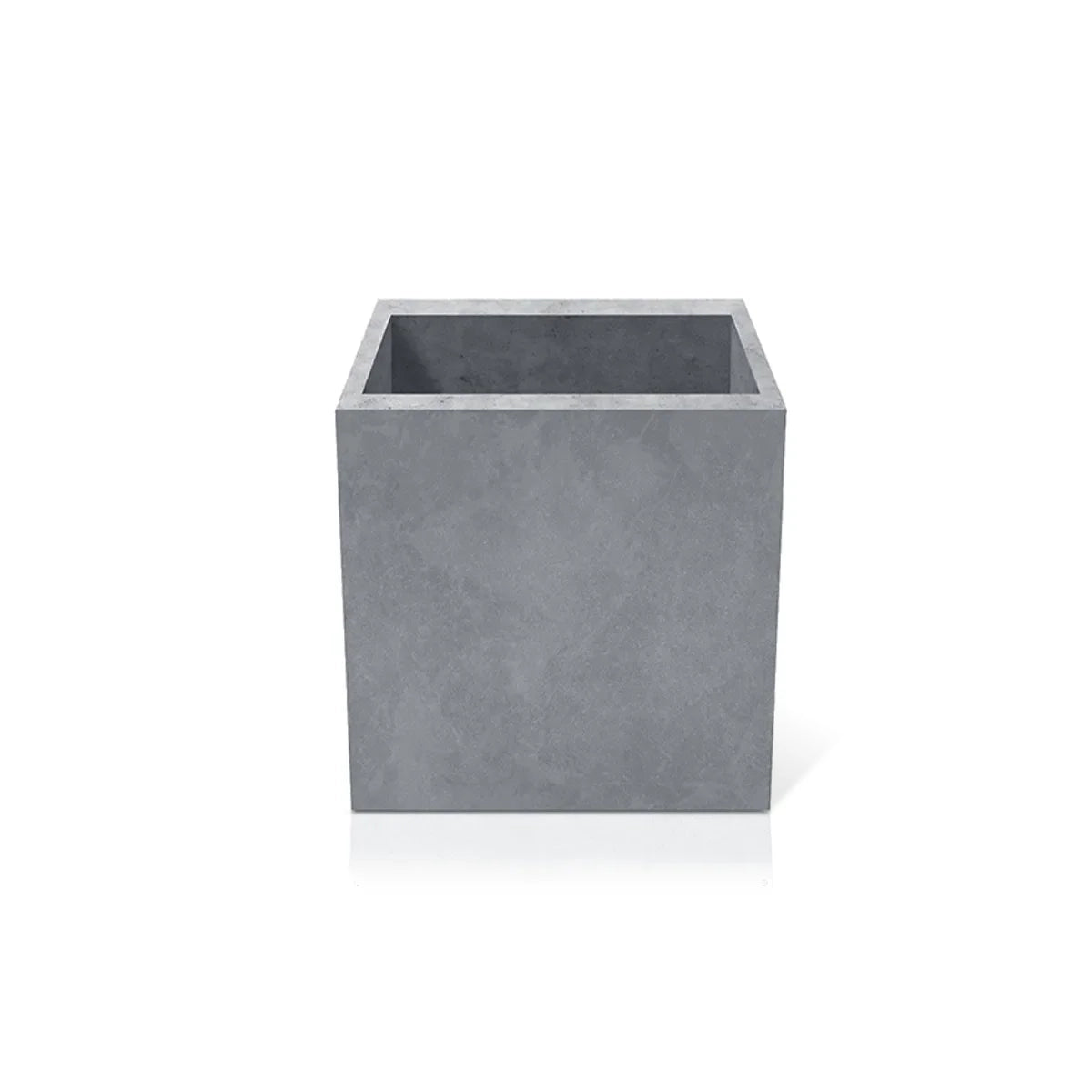 grey box planters Outdoor Concrete Planters - Square 60x60x60 cm