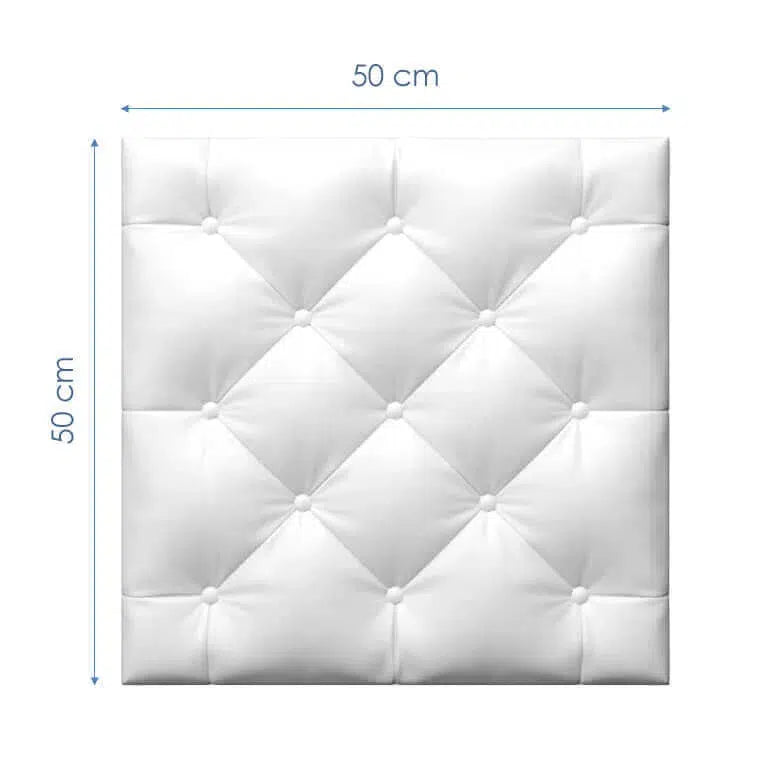 PILLOW Polystyrene Wall Art – 3D Decorative Panels on white background with measurements DecorMania.eu