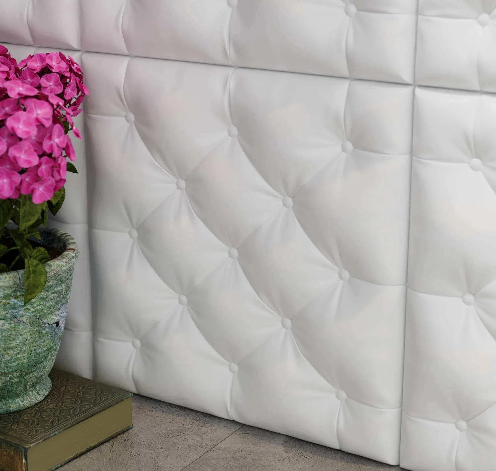 PILLOW Polystyrene Wall Art – 3D Decorative Panels white colour panel closeup DecorMania.eu