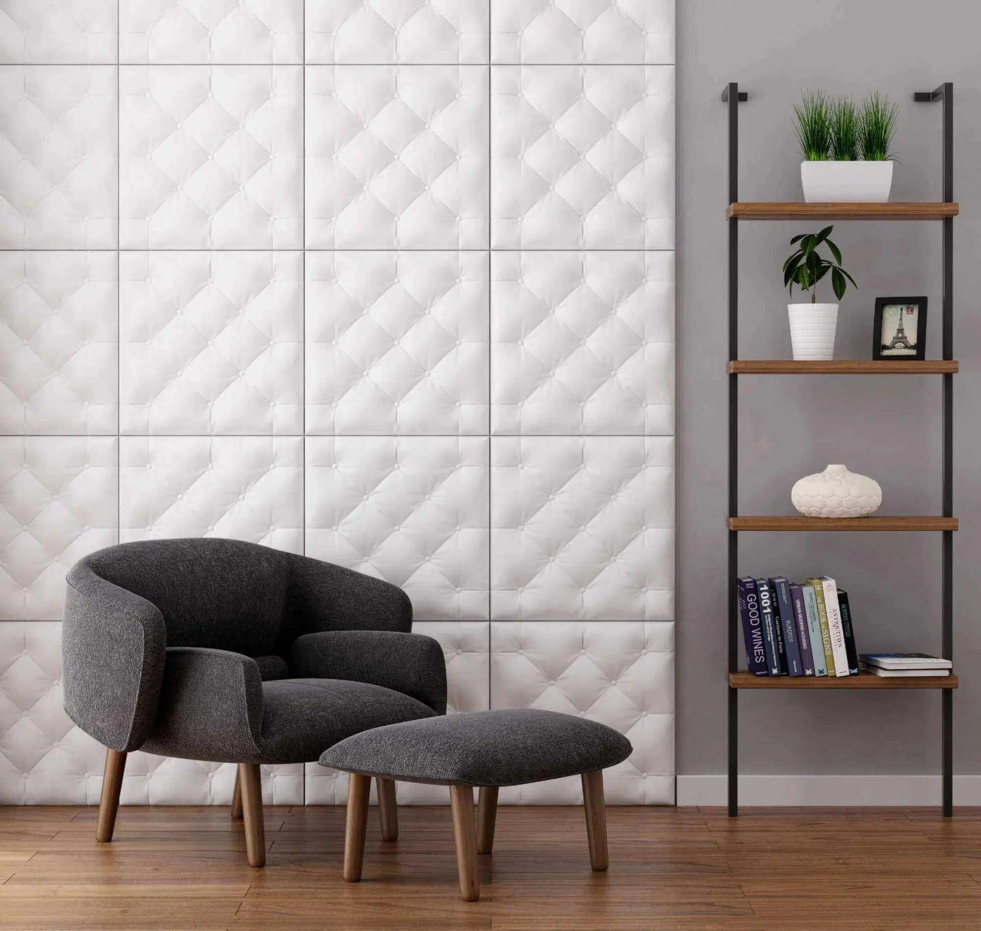 PILLOW Polystyrene Wall Art – 3D Decorative Panels in living room interior DecorMania.eu