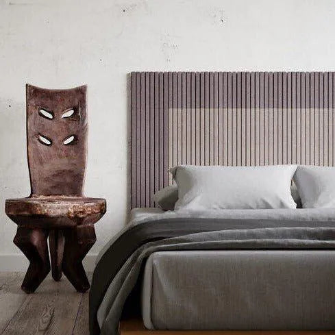PIXEL L RIFT Soft Acoustic Wall Panel in bedroom interior DecorMania.eu