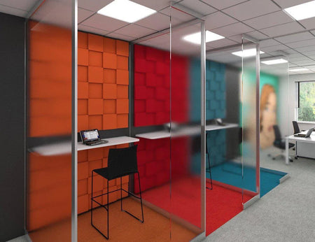 PIXEL M Soft Acoustic Wall Panel in colorful interior DecorMania.eu