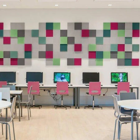 PIXEL S Soft Acoustic Wall Panel in computer room DecorMania.eu