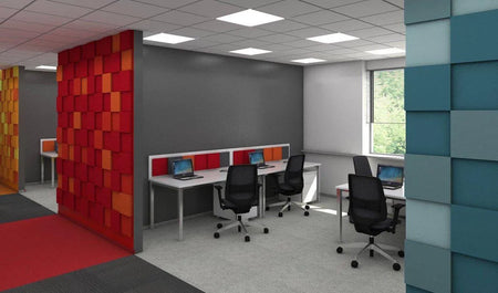 PIXEL S Soft Acoustic Wall Panel in office interior DecorMania.eu