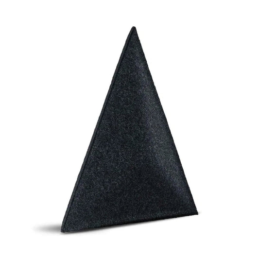 PYRAMID Acoustic 3D Felt Wall Panels BLACK on white background DecorMania.eu