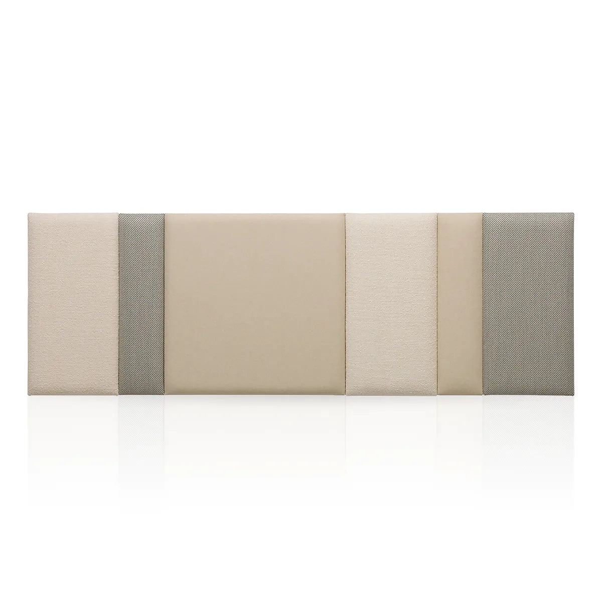 Padded Wall Panels Set 1 Beige on white background Decormania.eu