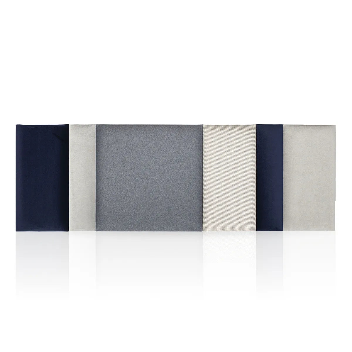 Padded Wall Panels Set 1 Grey on white background Decormania.eu