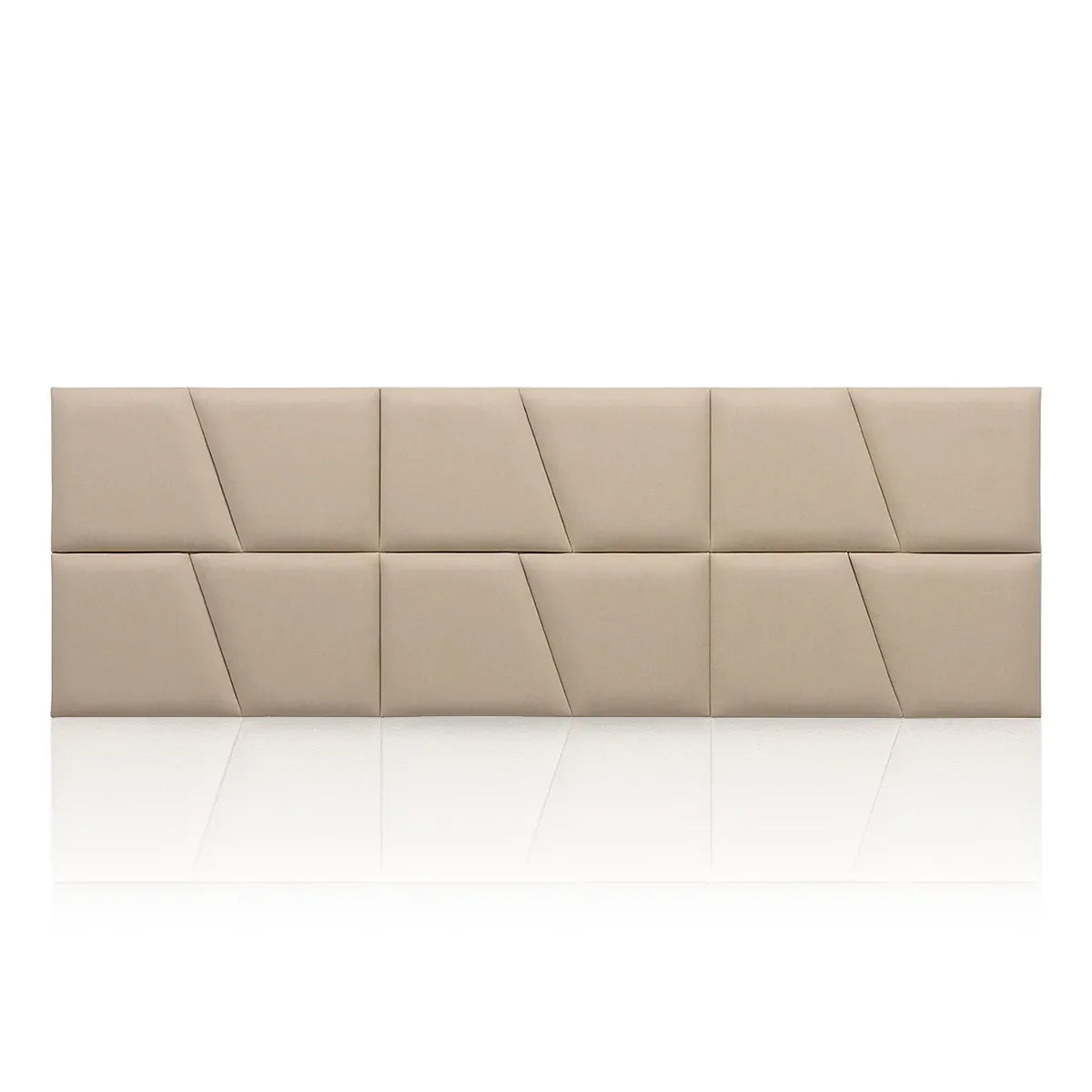 Padded Wall Panels Set 2 Beige on white background Decormania.eu