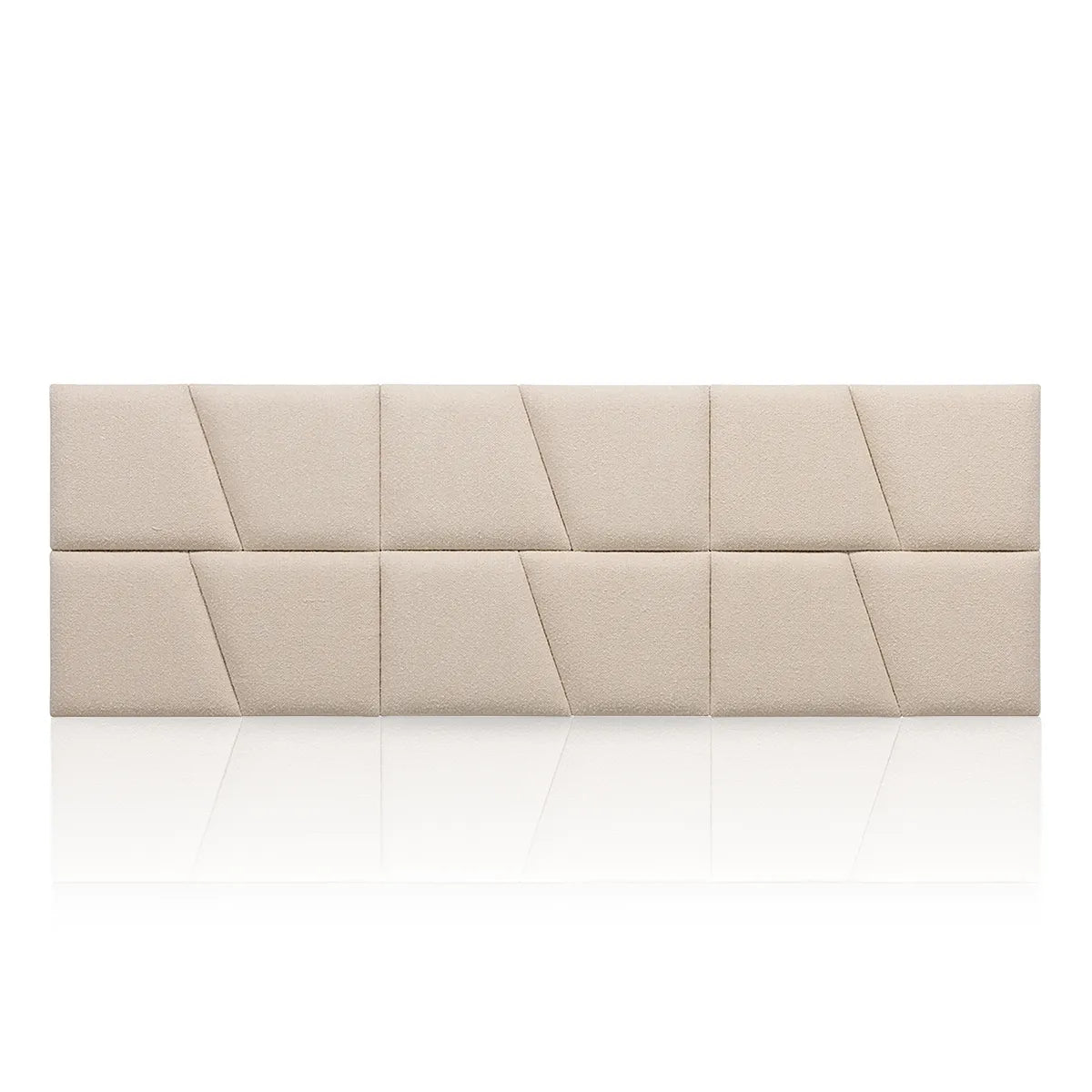 Padded Wall Panels Set 2 Cream on white background Decormania.eu