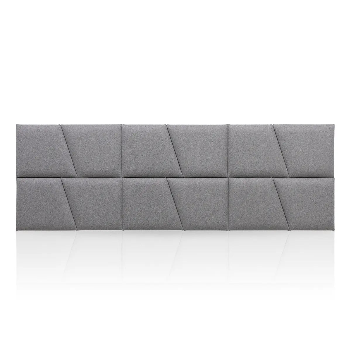 Padded Wall Panels Set 2 Grey on white background Decormania.eu