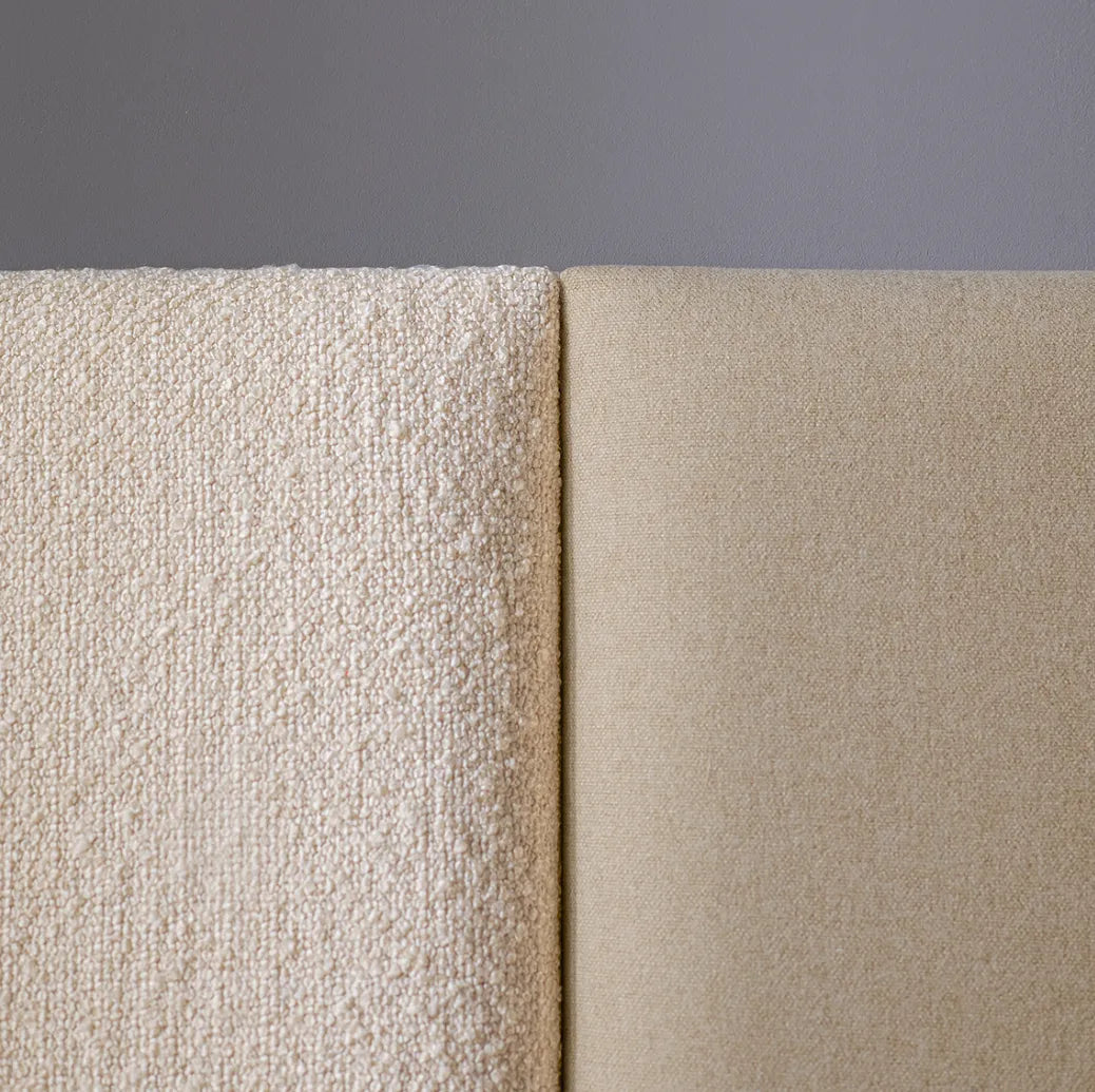 Padded Wall Panels Set 4 Beige closeup on grey wall Decormania.eu