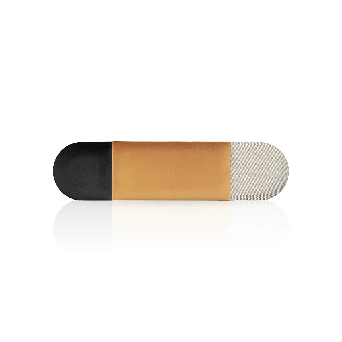 Padded Wall Panels Set 4 Mustard on white wall Decormania.eu