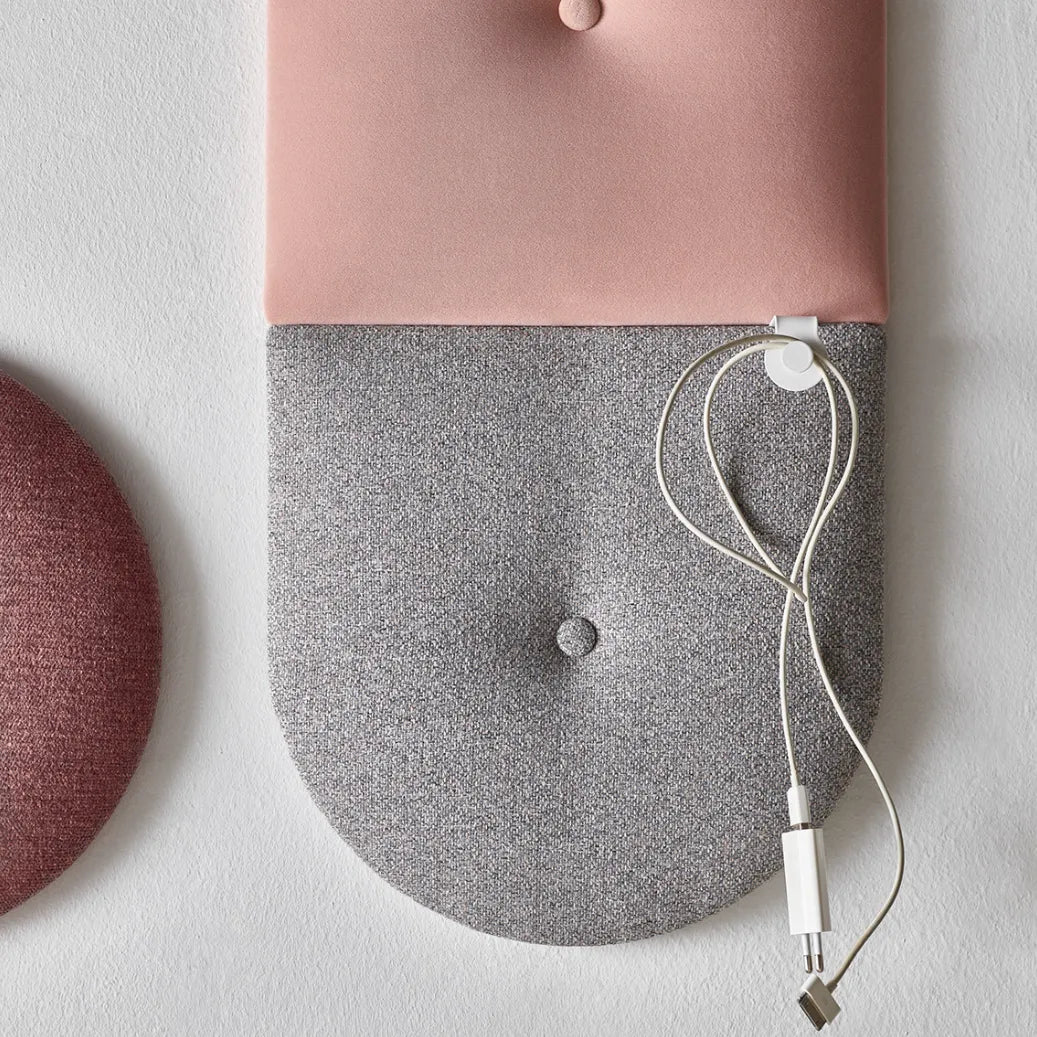 Padded Wall Boards Accessories - Hook beetween panels closeup Decormania.eu