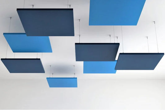 Pixel AIR Acoustic Suspended Ceiling Panel blue and navy composition DecorMania.eu