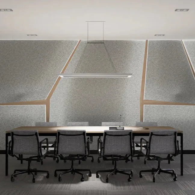 Plain Acoustic Wallpaper Wool in grey interior Decormania