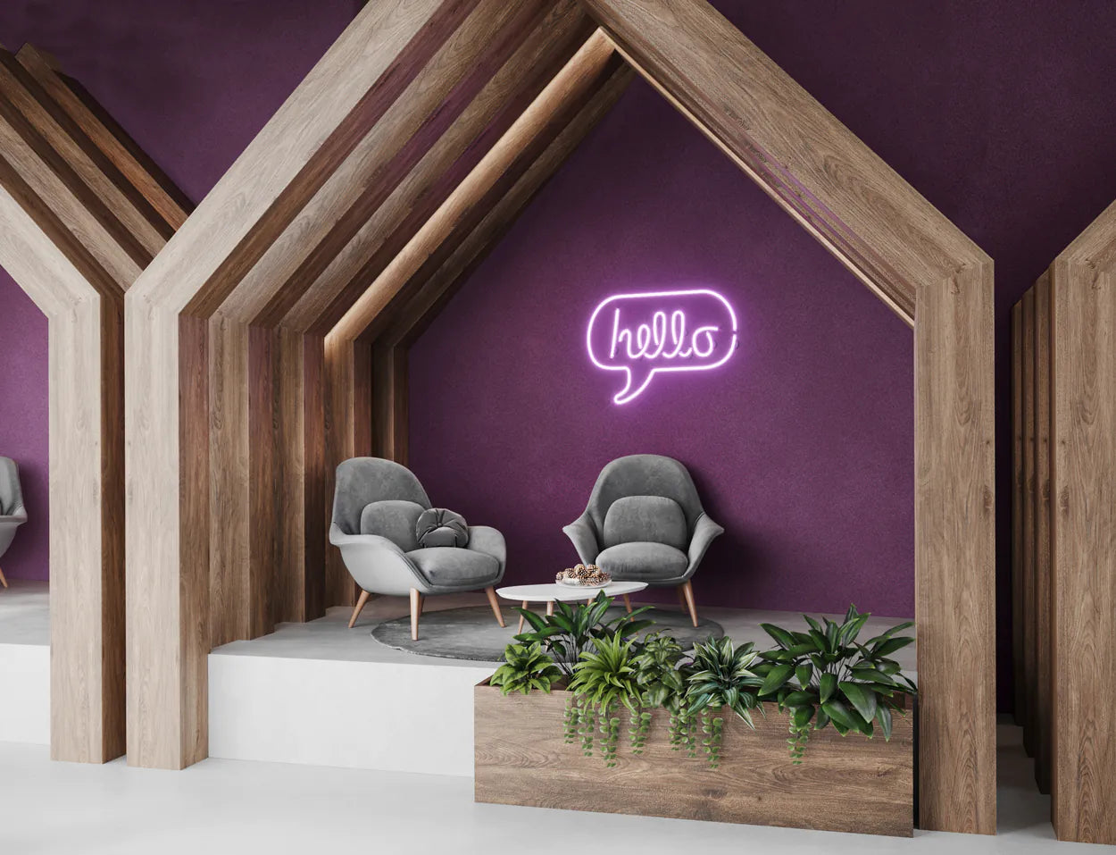Plain Acoustic Wallpaper Wool in lounge area Decormania.eu