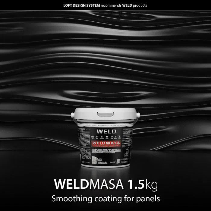 Premium Gypsum Adhesives & accessories - WELDMASA on black background DecorMania.eu