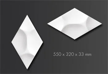 RAY 3D Polyurethane Wall Art Panel on grey background Decormania.eu