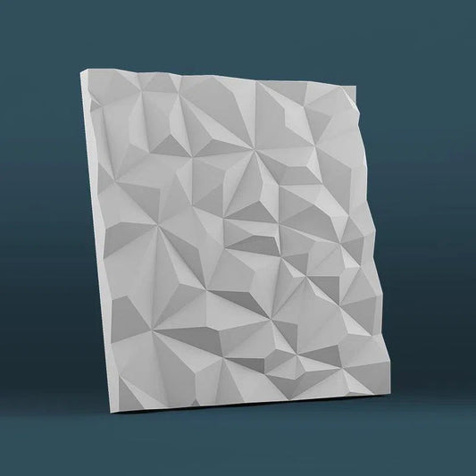 RHINESTONE Gypsum 3D Wall Panels on blue colour background DecorMania.eu