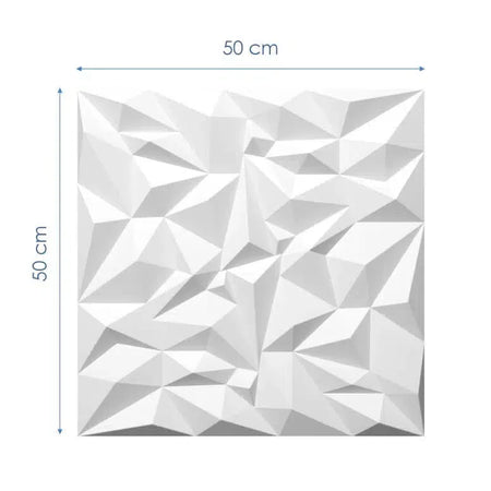 RHINESTONE Polystyrene Wall Art – 3D Decorative Panels on white background with dimensions DecorMania.eu