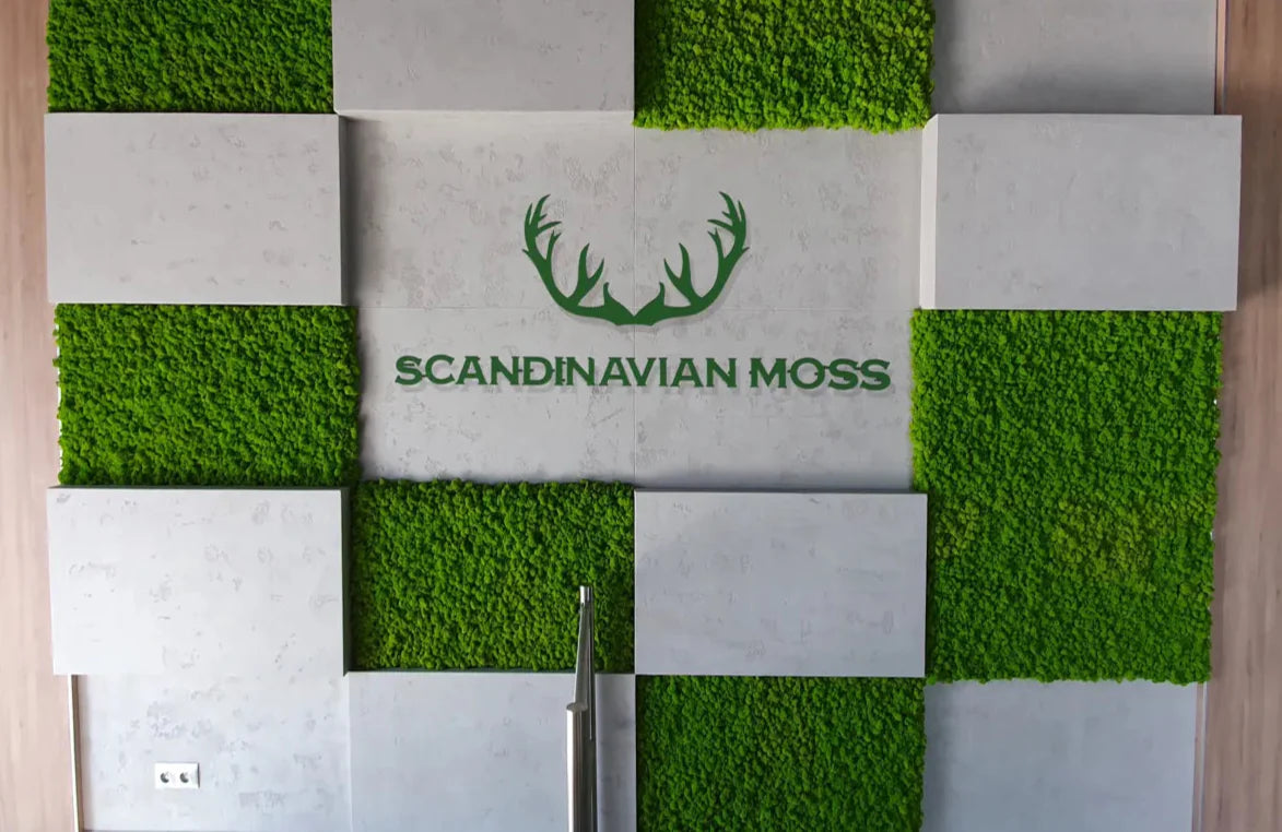 Reindeer Preserved Moss Wall Decor with logo DecorMania eu