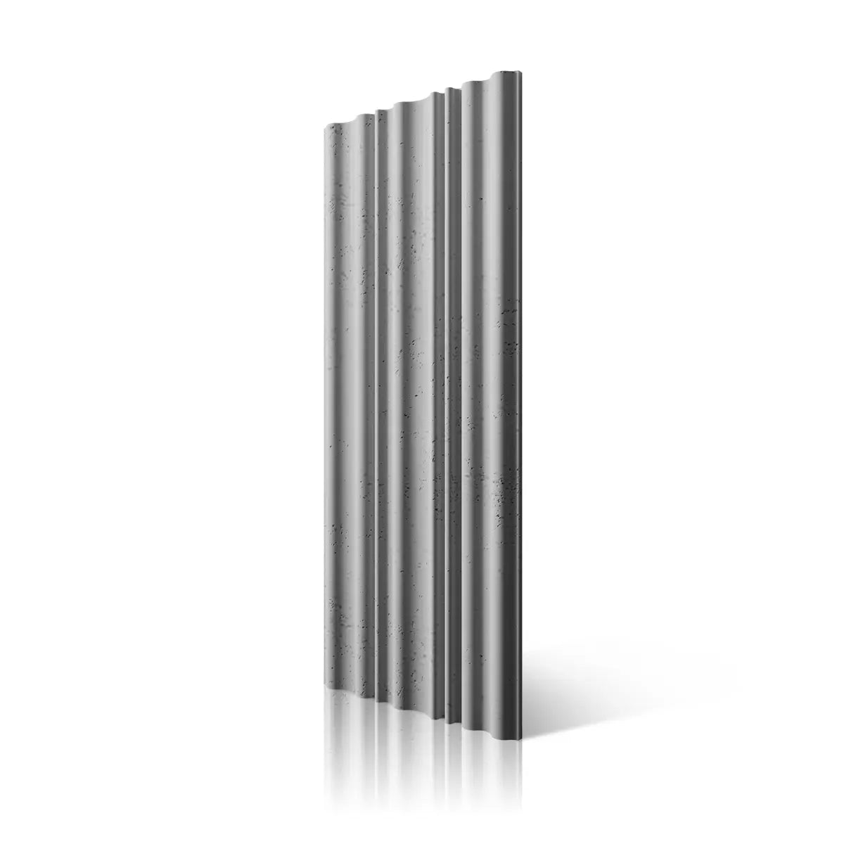 3D Concrete Wall Panel S51 CURTAINS colour on white background DecorMania.eu