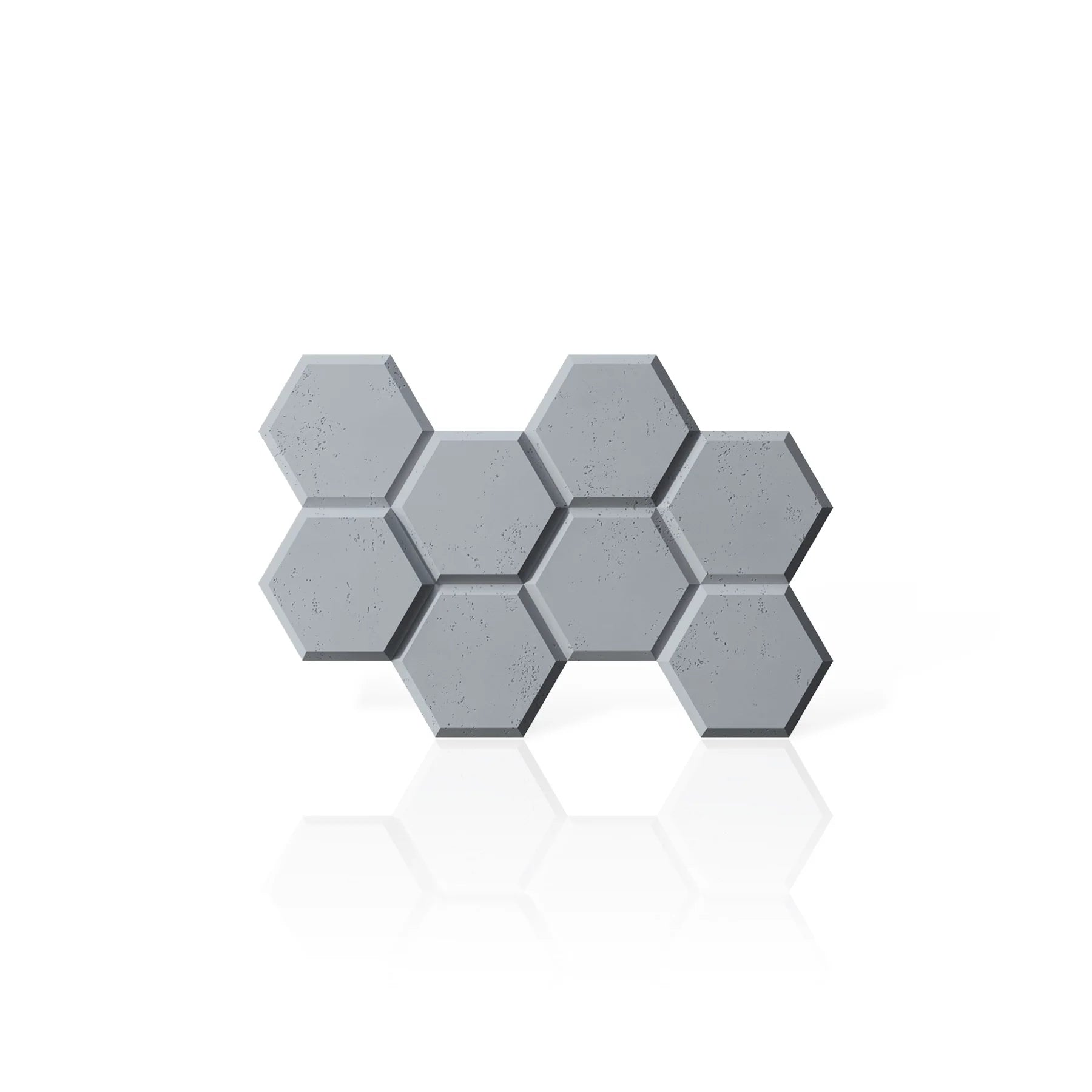 3D Concrete Wall Panels HEXAGON colour swatch on white background DecorMania EU
