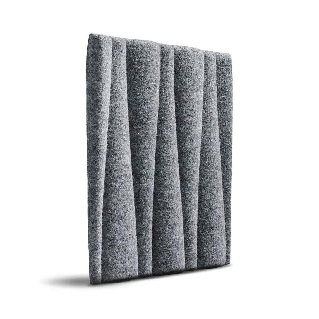 SANDGLASS Acoustic 3D Felt Wall Panels on white background GREY Decormania.eu
