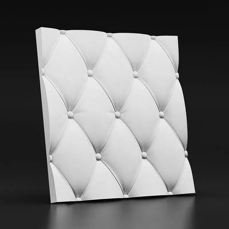 SOFT BUTTONS Gypsum 3D Wall Panels on white background DecorMania.eu
