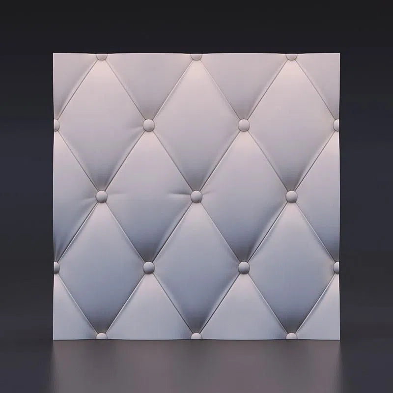 SOFT BUTTONS Gypsum 3D Wall Panels on grey colour background DecorMania.eu