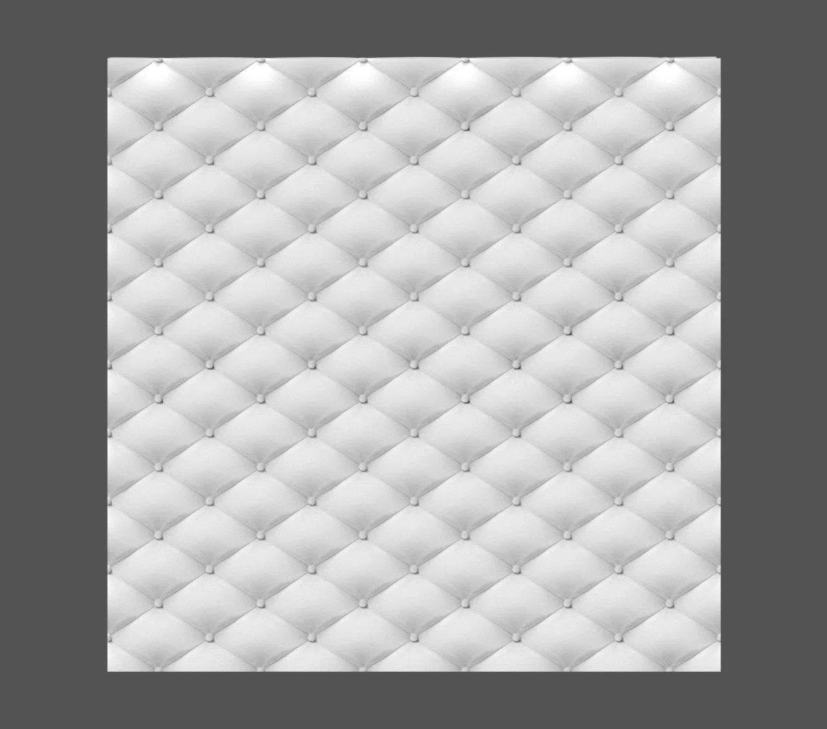 SOFT BUTTONS Gypsum 3D Wall Panels on grey background DecorMania.eu