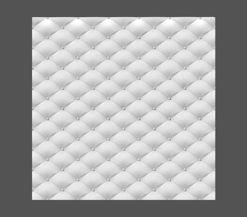 SOFT BUTTONS Gypsum 3D Wall Panels on grey background DecorMania.eu